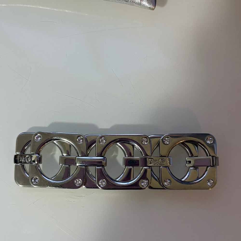 Dolce & Gabbana Silver Triple Buckle